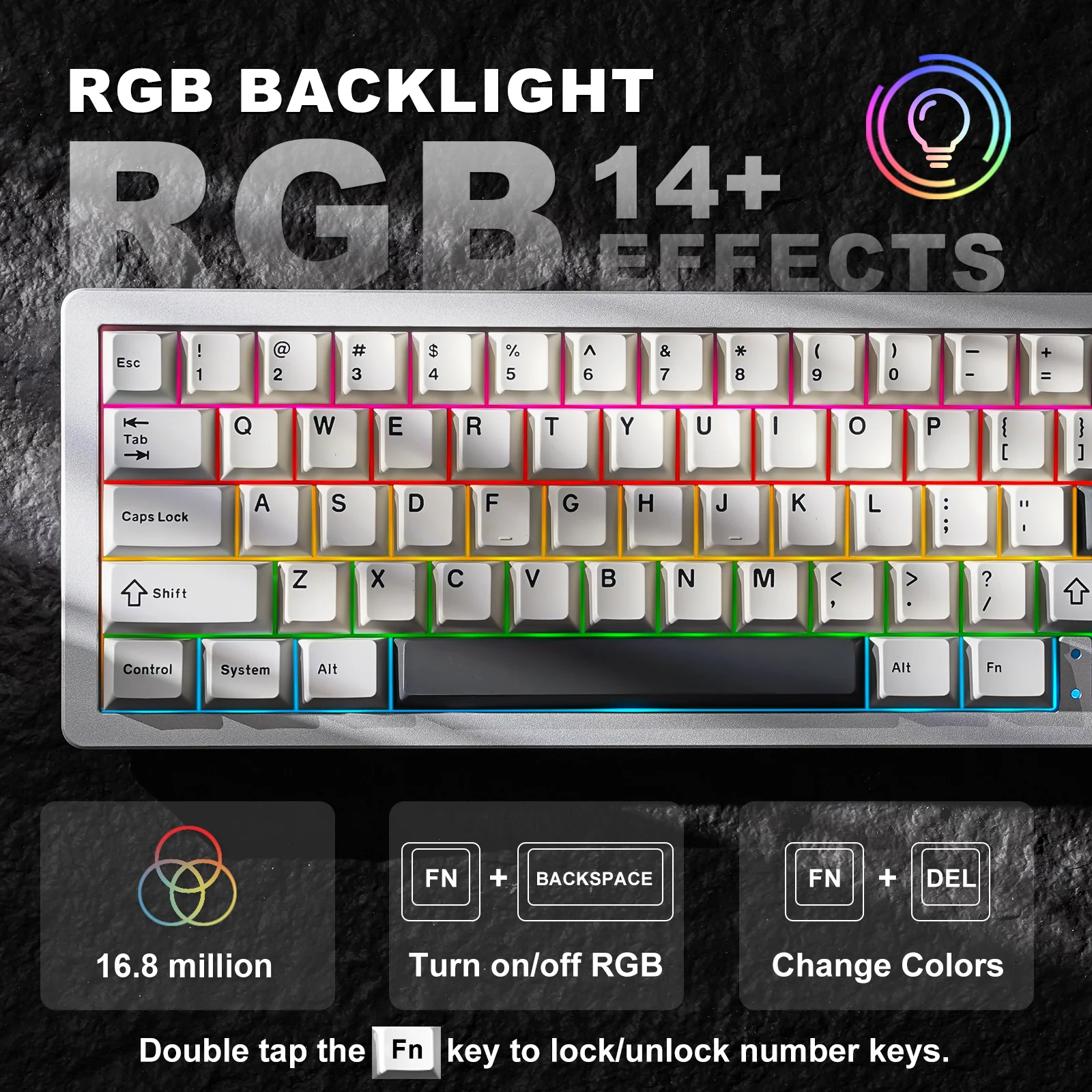 YUNZII AL66 Knob CNC Aluminum Wireless Mechanical Keyboard - Image 7